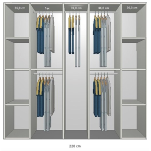 Møbler fra bredde 200 cm til 220 cm Model B